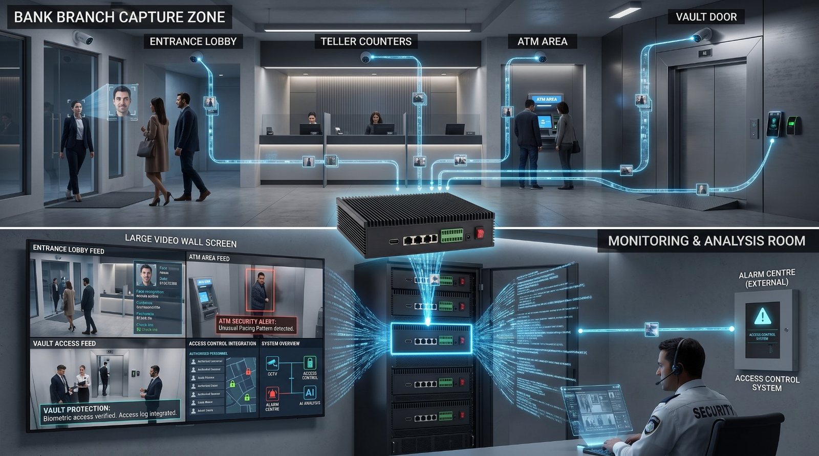 Smart Bank Branch Security - AI video analytics deployment