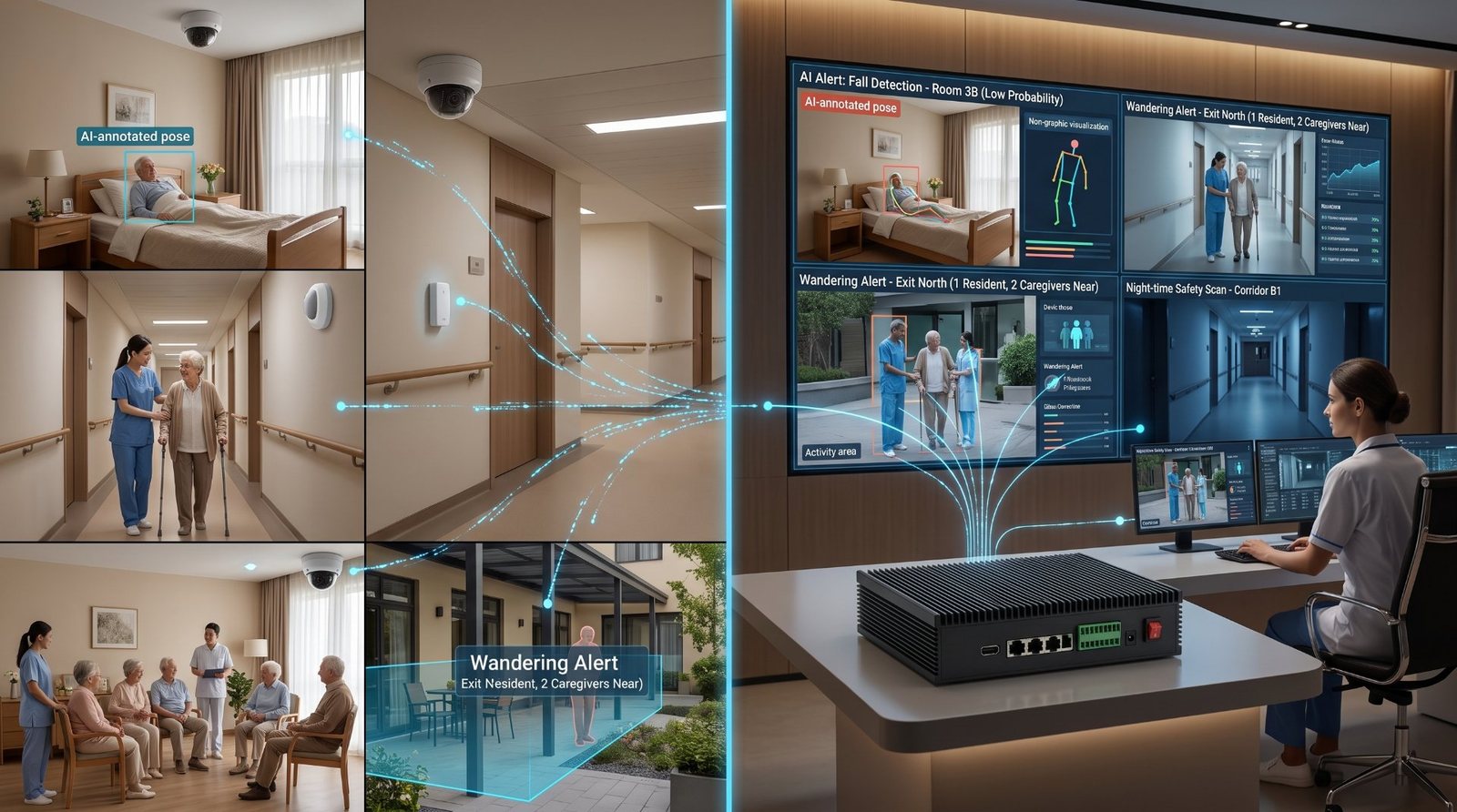Smart Elderly Care Monitoring - AI video analytics deployment