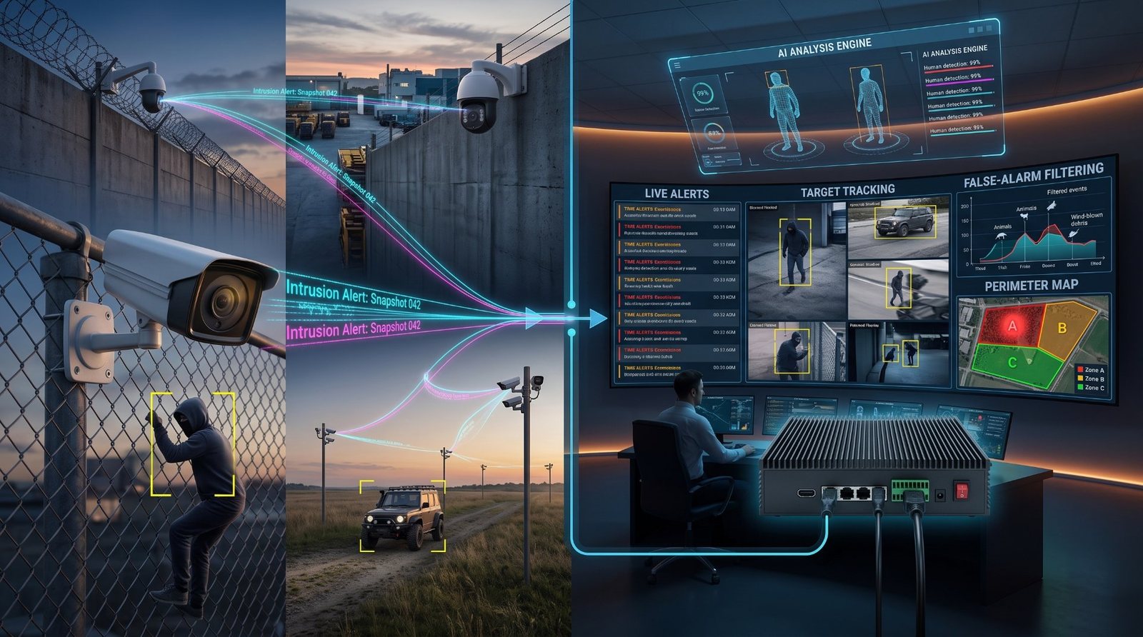 AI Perimeter Intrusion Protection - AI video analytics deployment