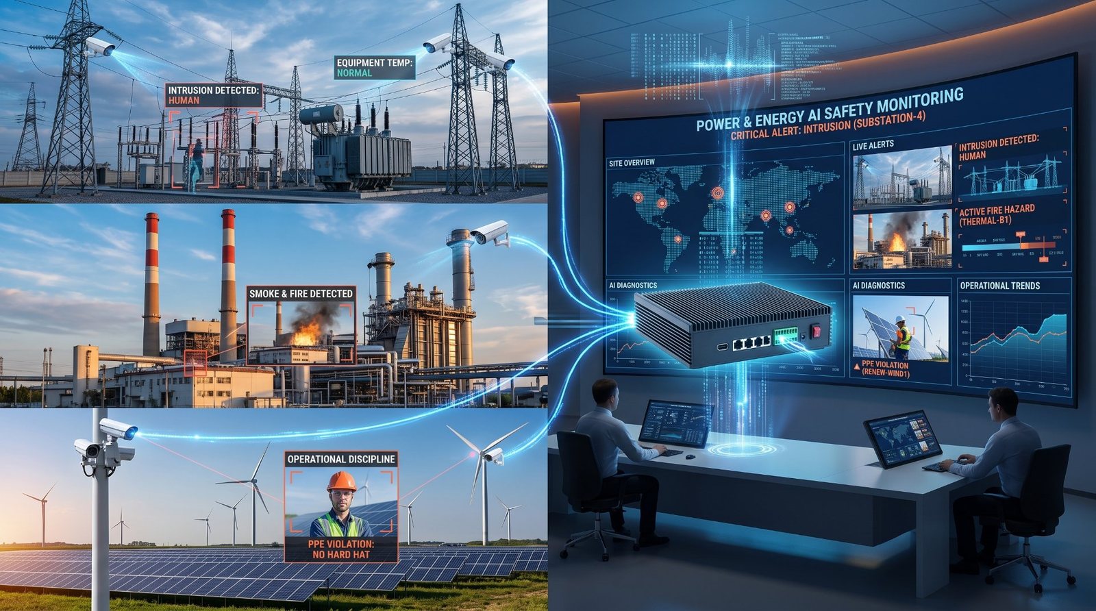 Power Plant & Substation Safety - AI video analytics deployment
