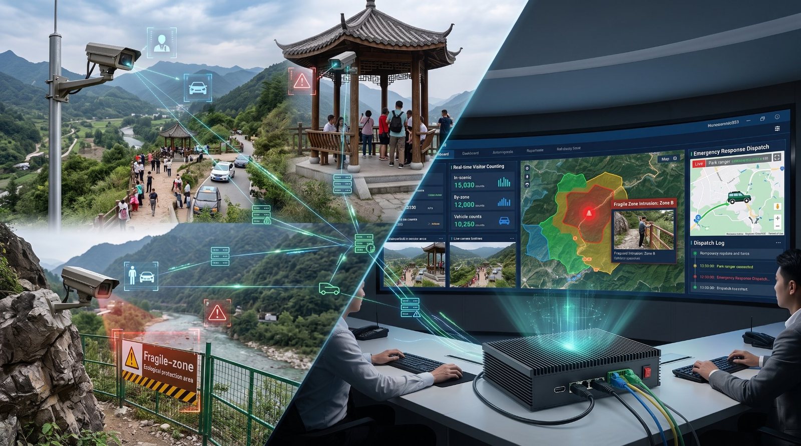Smart Scenic Area Management - AI video analytics deployment