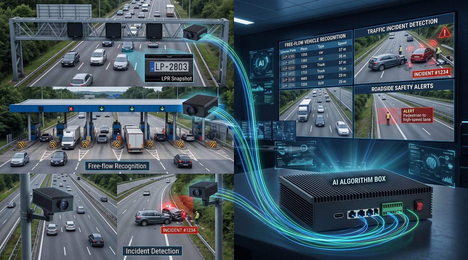 Smart Highway & Toll Station - AI video analytics deployment
