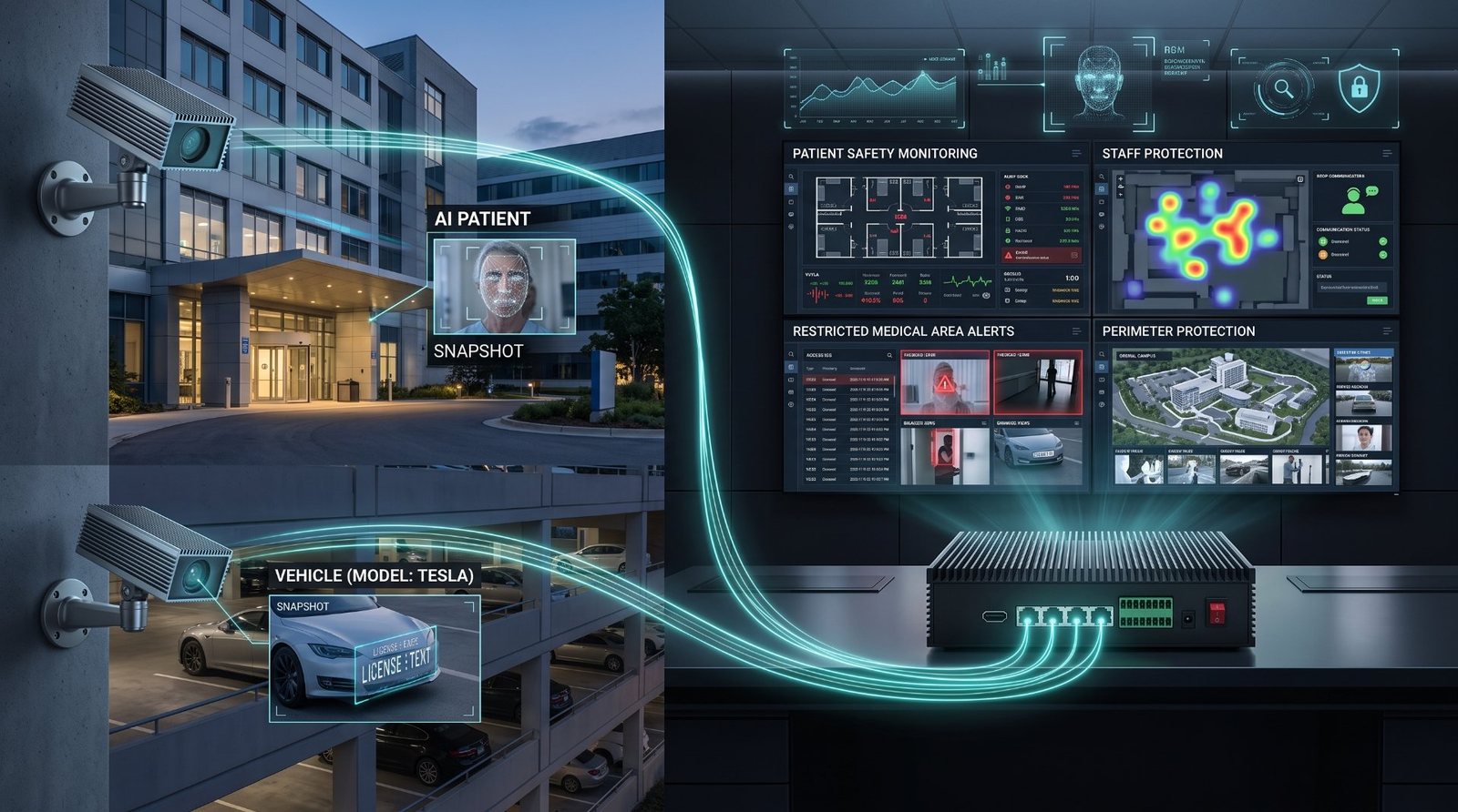 Smart Hospital Security - AI video analytics deployment