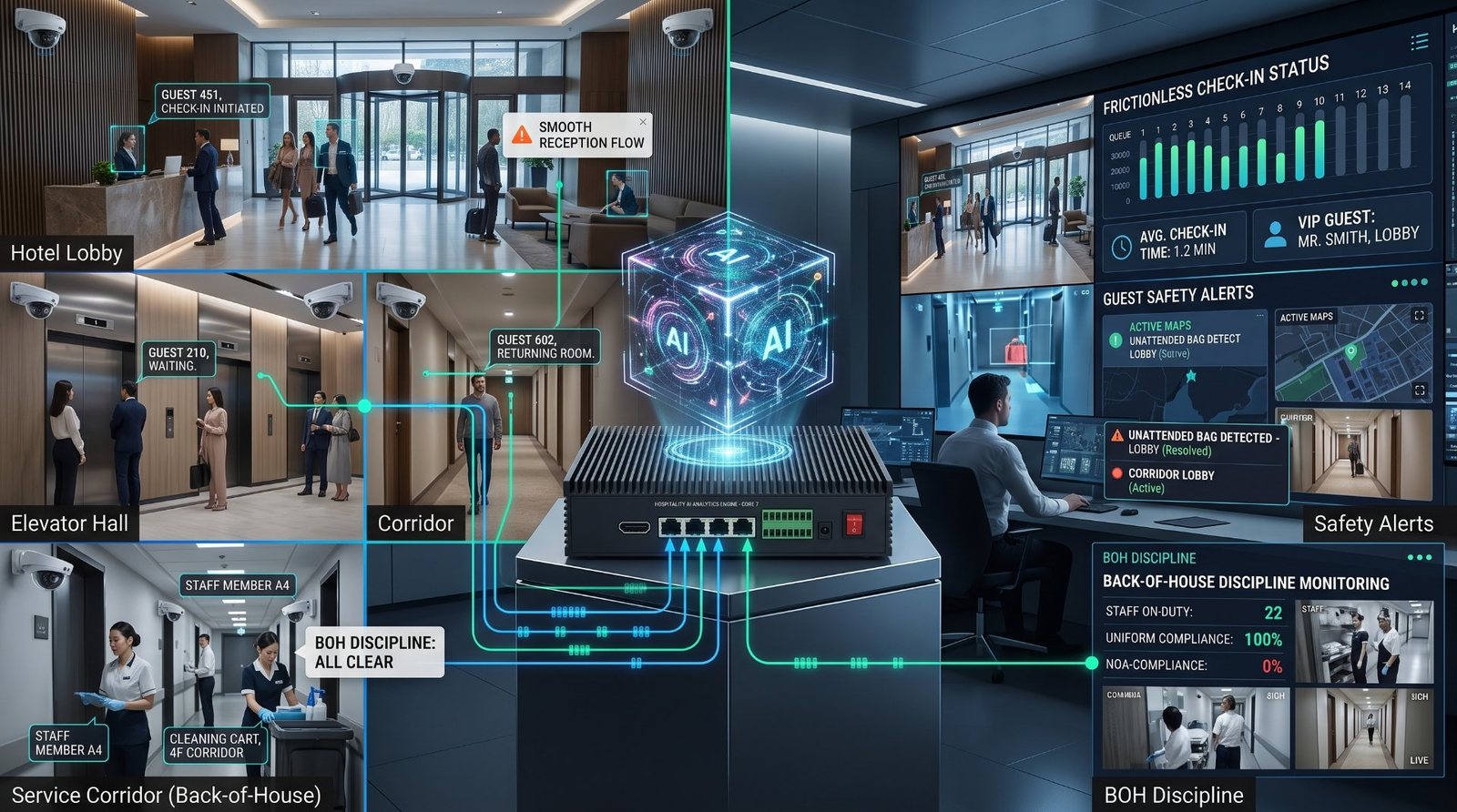 Smart Hotel - AI video analytics deployment